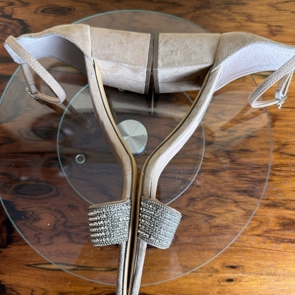 NEW Nina Eloise Ankle Strap Sandal - Alamo Tan Suede / Crystals - size 8.5 - Picture 10 of 14